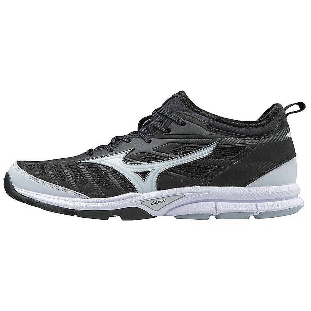 Tenis Baseball Mizuno Player’s Trainer 2 Turf - Homem - Pretas/Branco - BCGFQ2198